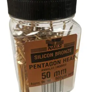 50 x 2.80 Silicone Bronze Pentagon Nails 500g