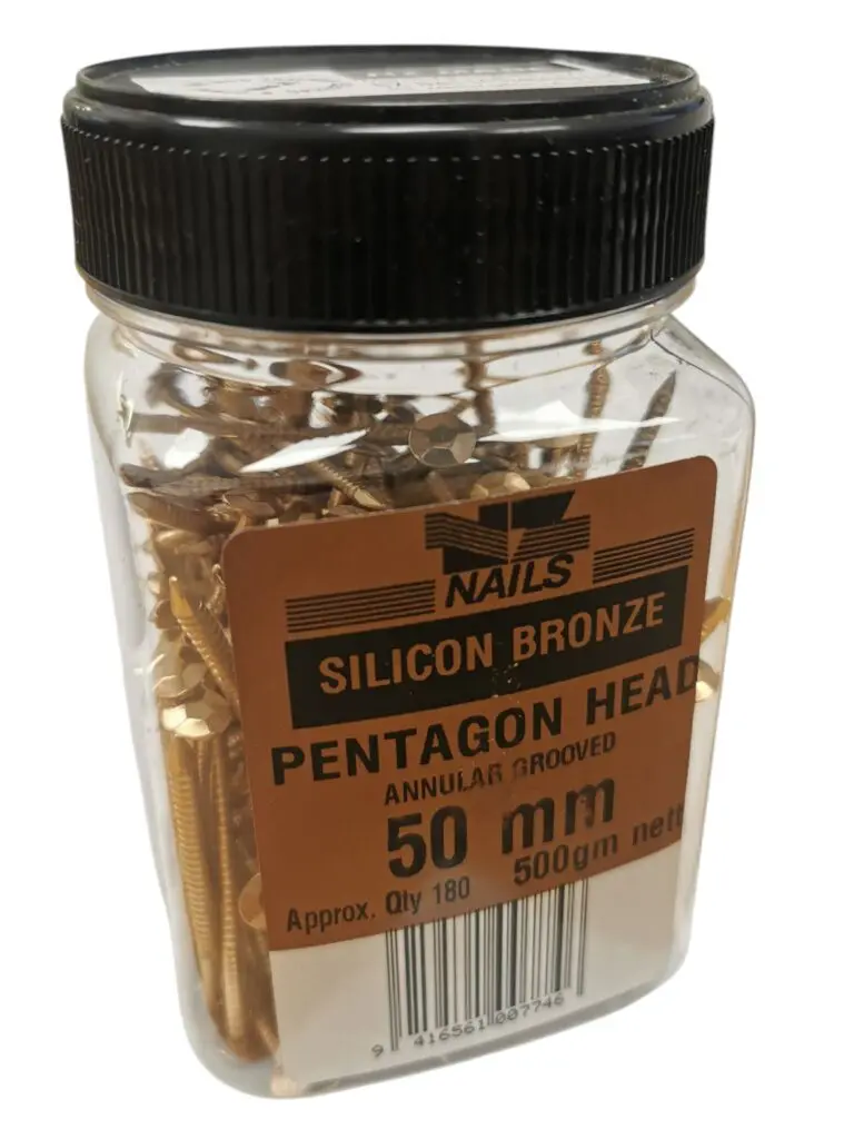 50 x 2.80 Silicone Bronze Pentagon Nails 500g