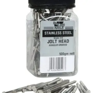 90 x 4.0 Stainless Steel Jolt Head Nails 500g