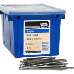 100 x 4.0 Bright Jolt Head Nails 5kg