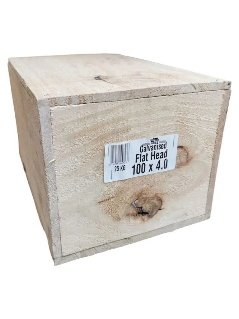 100 x 4.0 Galv Flat Head Nails 25kg