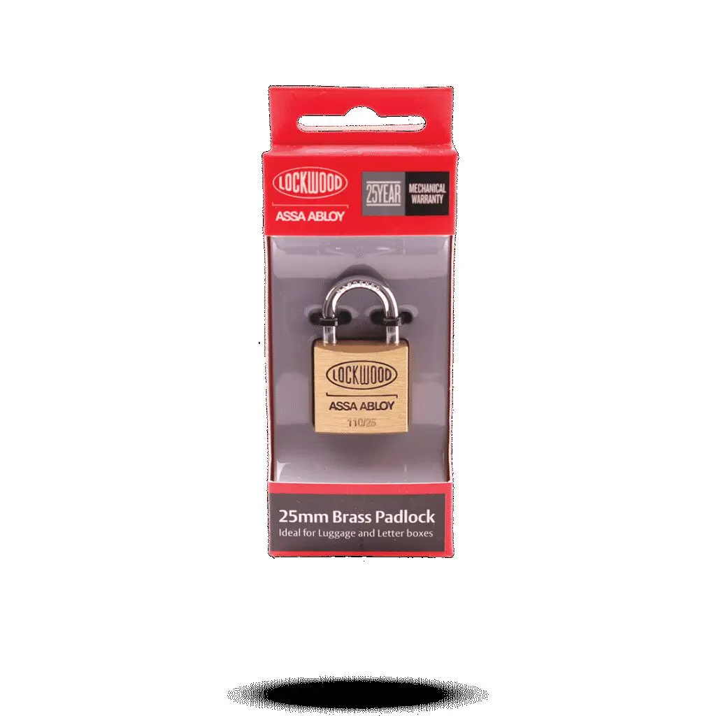 Padlock Brass 25mm Lockwood