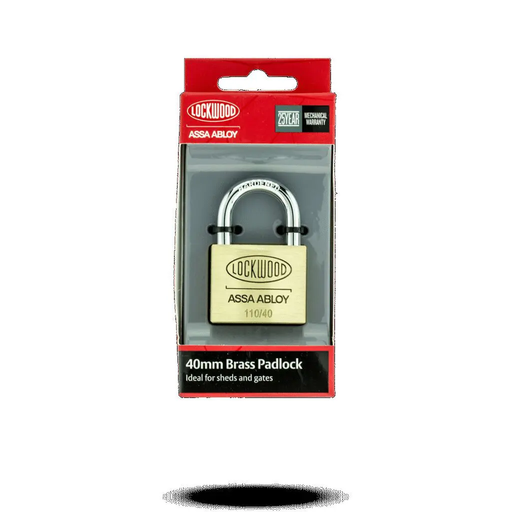 Padlock Brass 40mm Lockwood