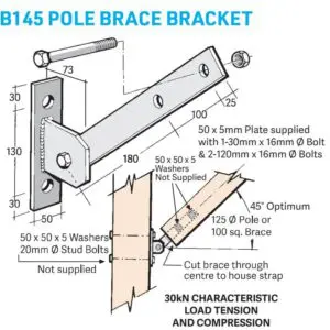 B145 Pole Brace Bracket