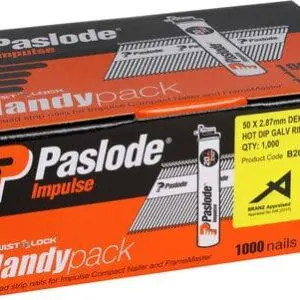 Paslode Imp 50mm DF Galv H/Pack 1000 Cell