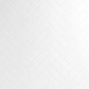 Seratone 2.4 x 1.2 x 4.5mm Herringbone Seratone 2.4 x 1.2 x 4.5mm Herringbone White Tile