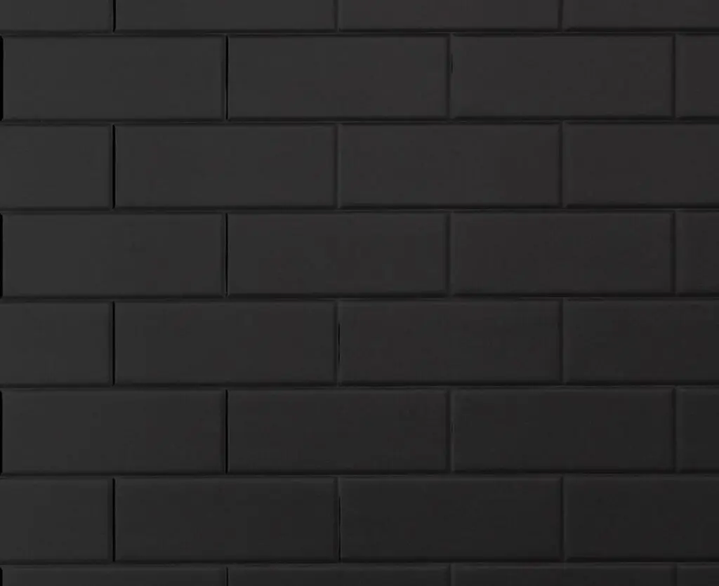 Seratone 2.4 x 1.2 x 4.5mm Black Subway Seratone 2.4 x 1.2 x 4.5mm Black Subway Tile