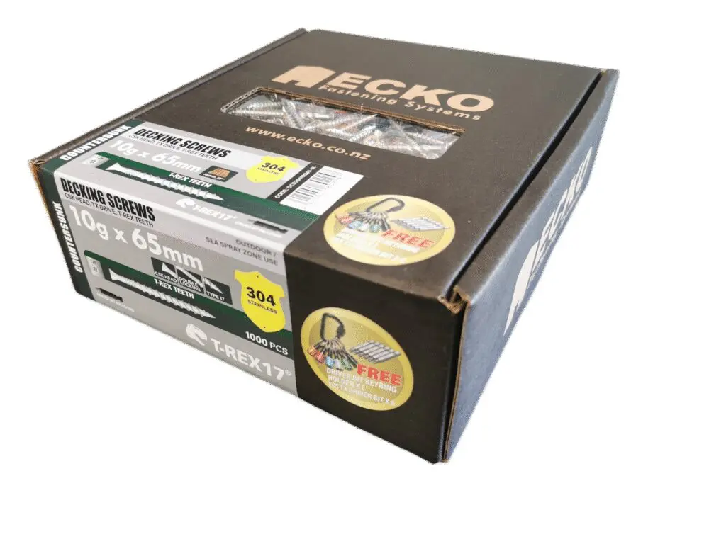 Ecko Decking Screws 304 S/S 10G X 65mm (1000 pack)