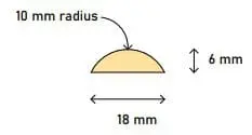 18mm Half Round H3 FJ