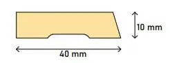 40 x 10 Single Bevel H3 FJ