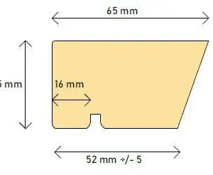 65 x 37 Linea Sill Block H3 P/P FJ