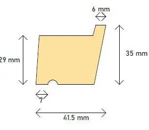 42 x 35 Aluminium Window Sill H3 P/P FJ