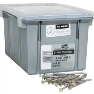 100 x 4.00 Stainless Steel Flat Head Nails 5kg