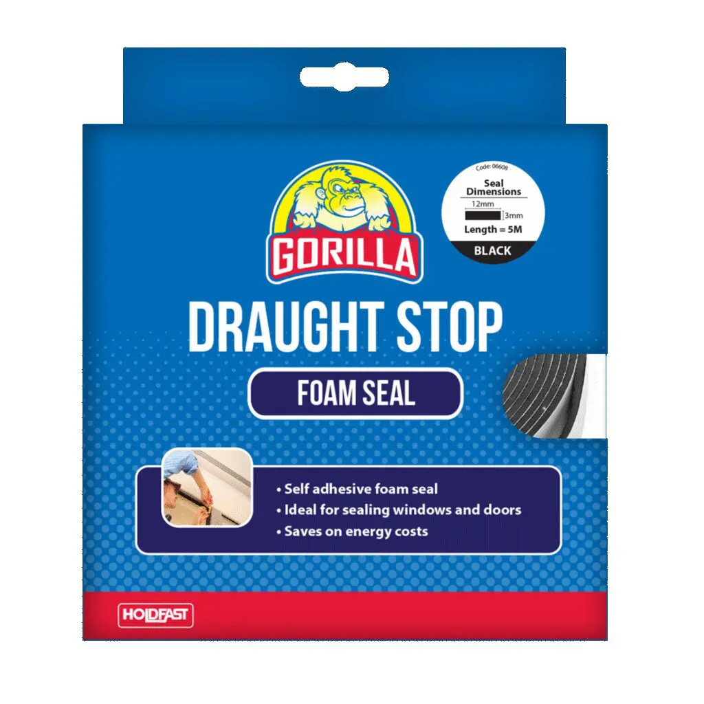 Gorilla Draught Stop 9mm x 6mm x 4m White