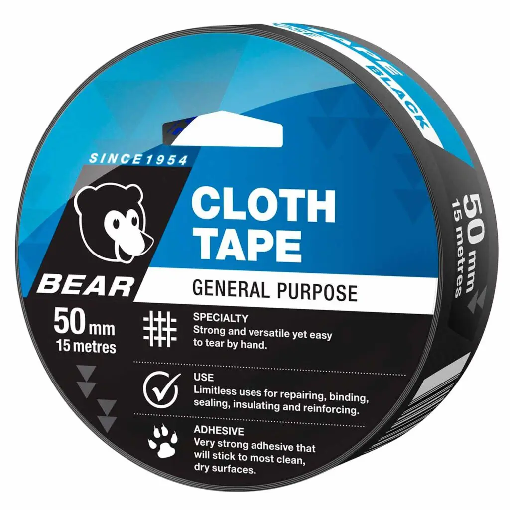 Cloth Duct Tape 50mm x 15M Black