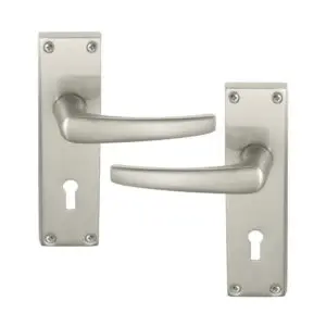 Lever Lock 155x42mm Brushed Satin Nickel