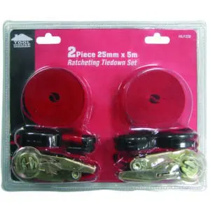 2pc Ratchet Tie Down Set
