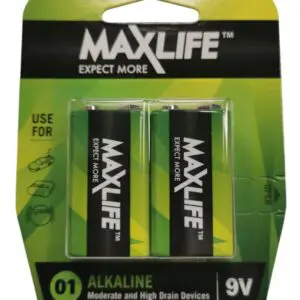 Batteries 9V Max-Life 2Pk