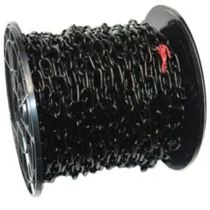 Chain Japanned 5mm x 28mm Per M Black