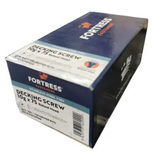 10G x 75 Rsd Csk S/S Torx Deck Screws (100)
