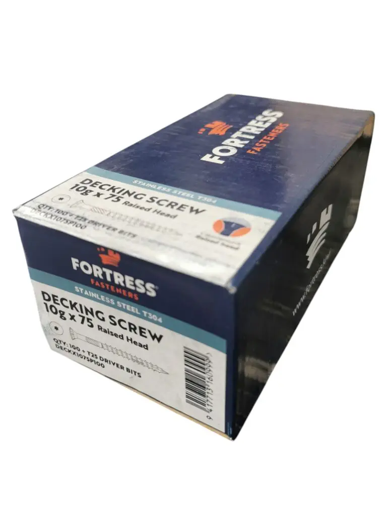 10G x 75 Rsd Csk S/S Torx Deck Screws (100)