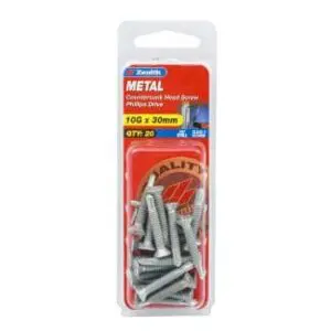 Metal Screw Phillips Class 3 10g-24 20pc