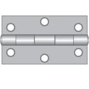 100mm x 100mm Broad Fixed Pin Hinge Zinc Plate