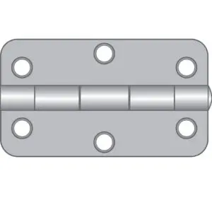 90mm x 60mm Small Radius Loose Pin Hinge Satin Chrome