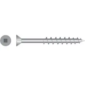 8g x 65mm CSK Square #2 Surefast Screw Stainless Steel T304 Jar 100