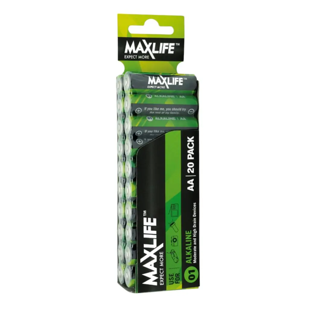 Batteries Aa Max-Life 20Pk
