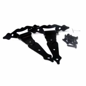 T Hinge Ornametal w/spring Black