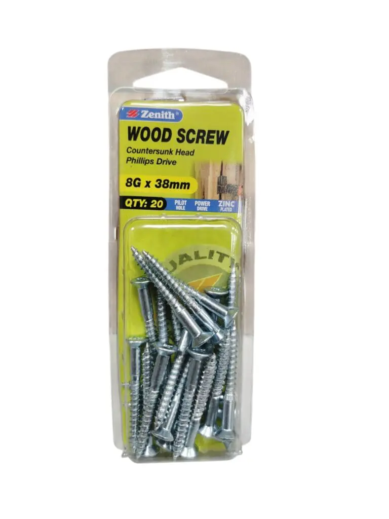 Wood Screws Phl Zp Csk 8G x 38 Sp20