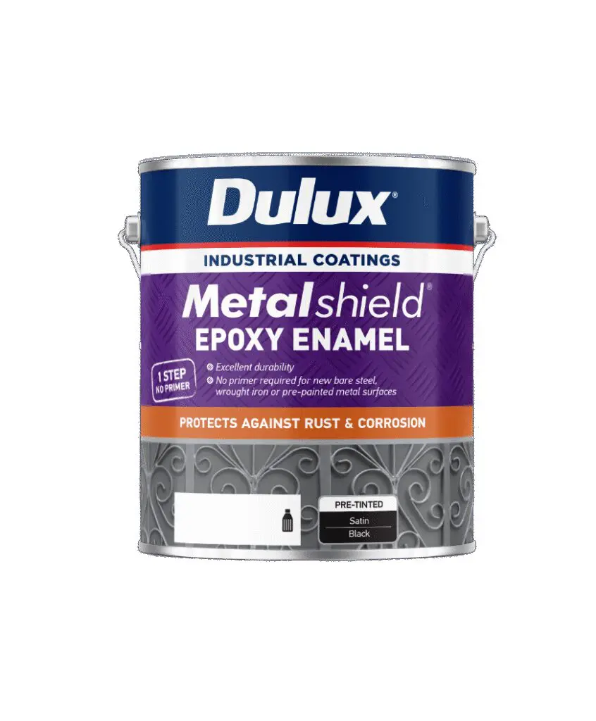 Dulux Metalshield Epoxy Enamel Satin Bla