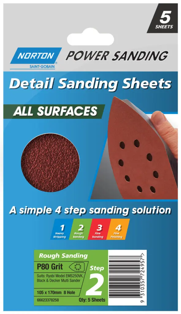 Multi-Sander Sheets P80 Pk5