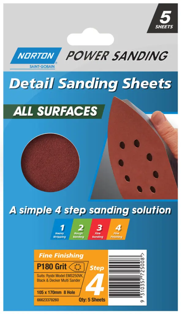 Multi-Sander Sheets P180 Pk5