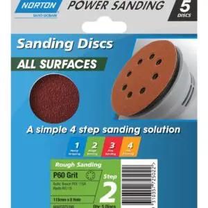 Sanding Disc 115mm Speedgrip P60 Pk5
