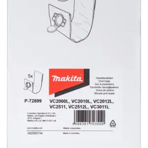 Makita 5Pc Filter Bag Set