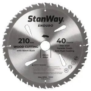 Stanway Enduro Circ Saw Blade 210 x 25 40T