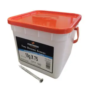 10G x 75 Rsd Csk S/S Torx Deck Screws 500 BOX