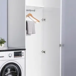 VCBC Tall Cupboard Painted White 1 Fixed Shelf