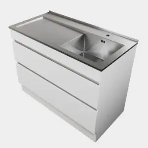VCBC Horoi 1200 Laundry Cabinet Painted Painted With S/S Top with Tub