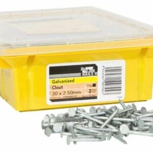 30 x 2.5 Galv Clout Nails 2kg