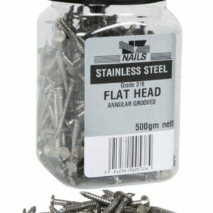 50 x 2.8 Stainless Steel Fibre Cement Nails 500g