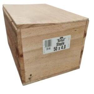 50 x 4.0 Galv Barbed Staples 25kg
