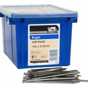 100 x 4.0 Bright Jolt Head Nails 5kg