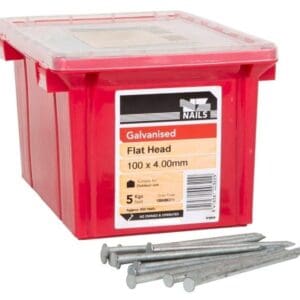 100 x 4.0 Galv Flat Head Nails 5kg