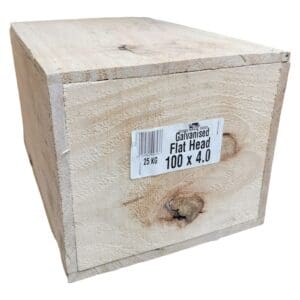 100 x 4.0 Galv Flat Head Nails 25kg