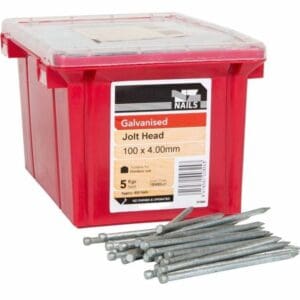 100 x 4.0 Galv Jolt Head Nails 5kg