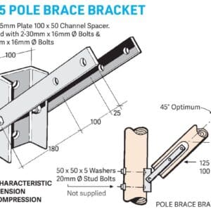 B155 Pole Brace Bracket
