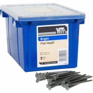 100 x 4.0 Bright Flat Head Nails 5kg